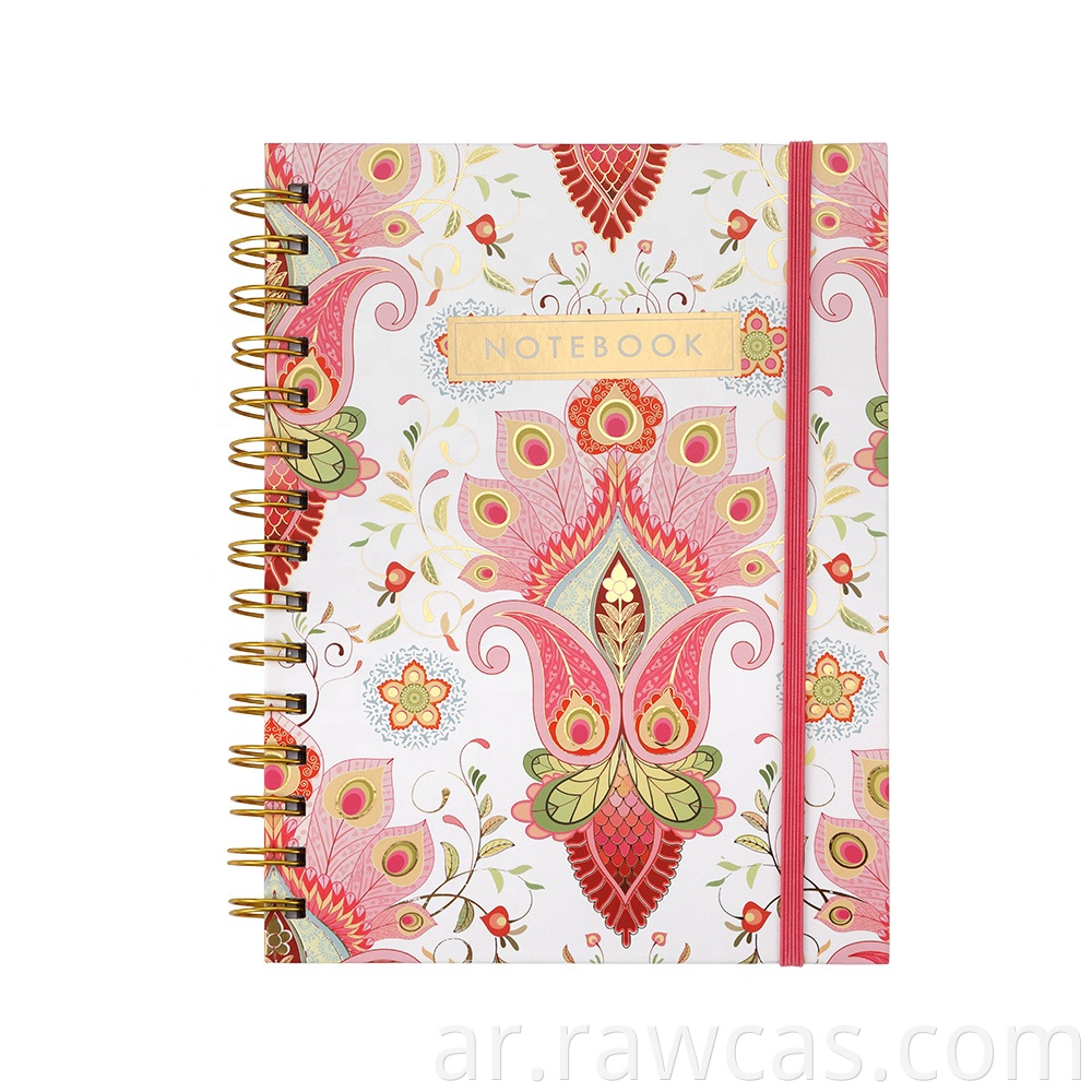 Personalised Premium Designed Writing Wholesale Stationery Customized Girls Pink Pocket A5 Spiral Journals Notebooks With Logo1